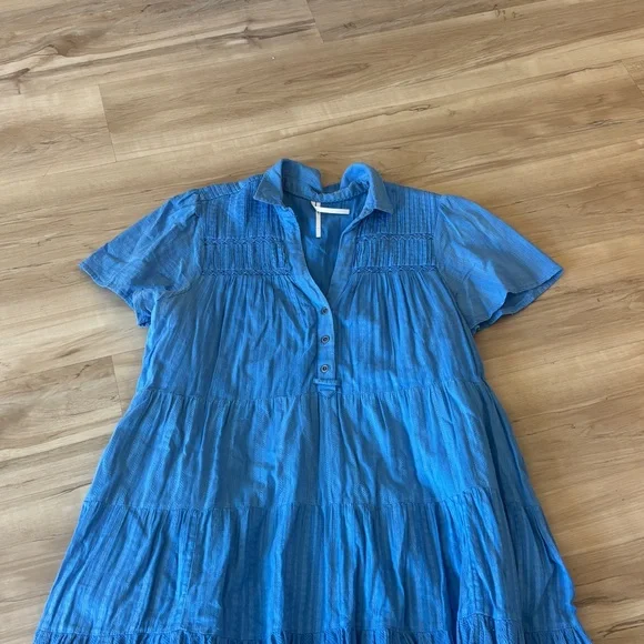 Anthropologie Georgina Tiered Mini Shirtdress - Picture 3 of 7